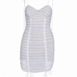 For Love & Lemons Fondant Shirred Mini Dress